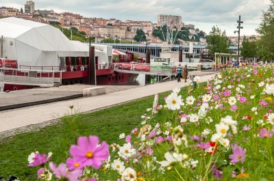 Cafés péniches sur les bords du Rhône à Lyon