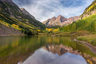 Maroon Bells près d'Aspen Colorado