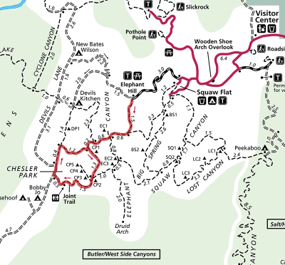 canyonlands national park - The needles-map