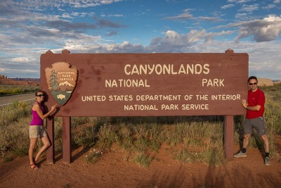 A l'entrée de Canyonlands National Park