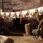 Préparation du cuir dans une tannerie de Marrakech, séchage des peaux