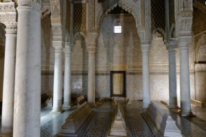 Chambre funéraire dans les tombeaux Saadiens