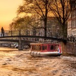 Ballade en bateau-mouche à Amsterdam