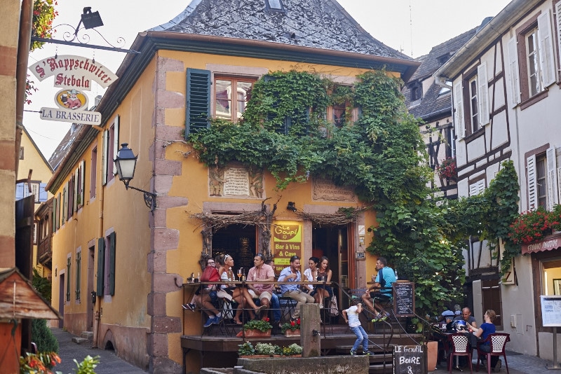 Route des vins d'Alsace : Ribeauvillé, dégustation de vins d'Alsace