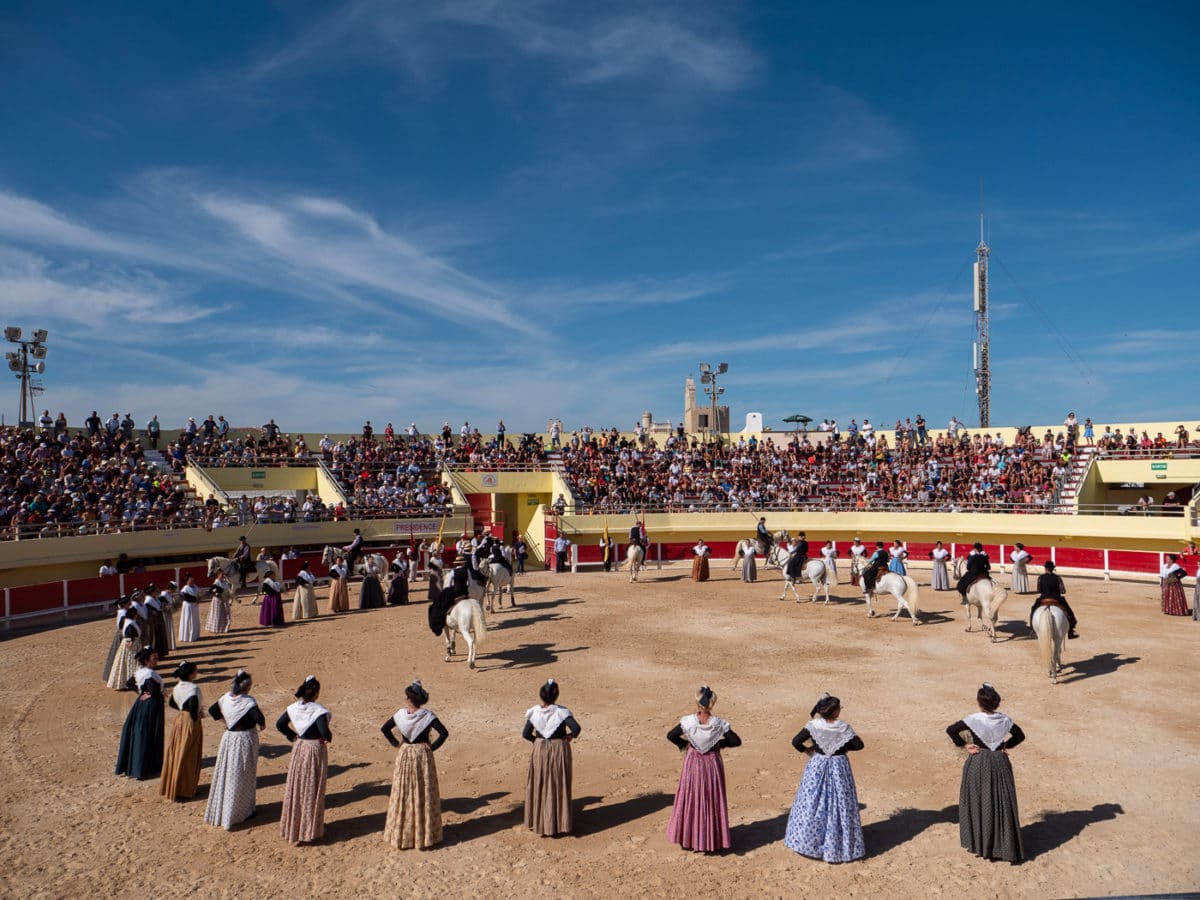 Spectacle aux arènes en Camargue