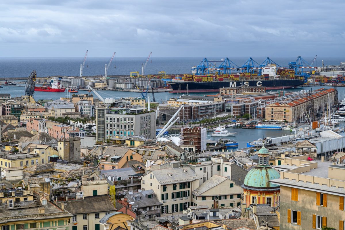 vue sur Gênes depuis le belvédère Castelletto