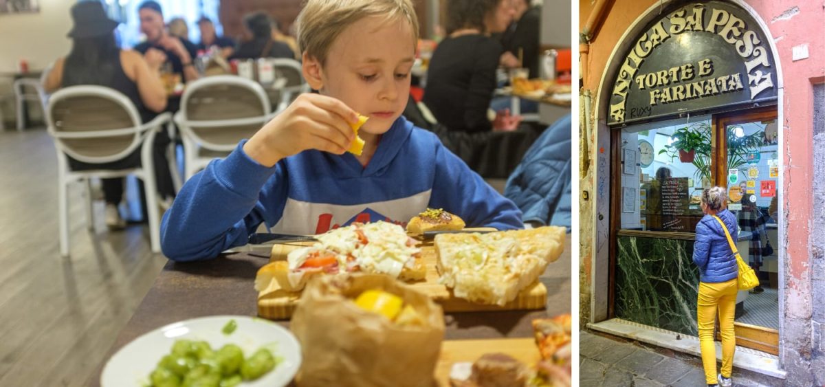 Restaurants à Gênes : Focaccia et Antica Sa Pesta