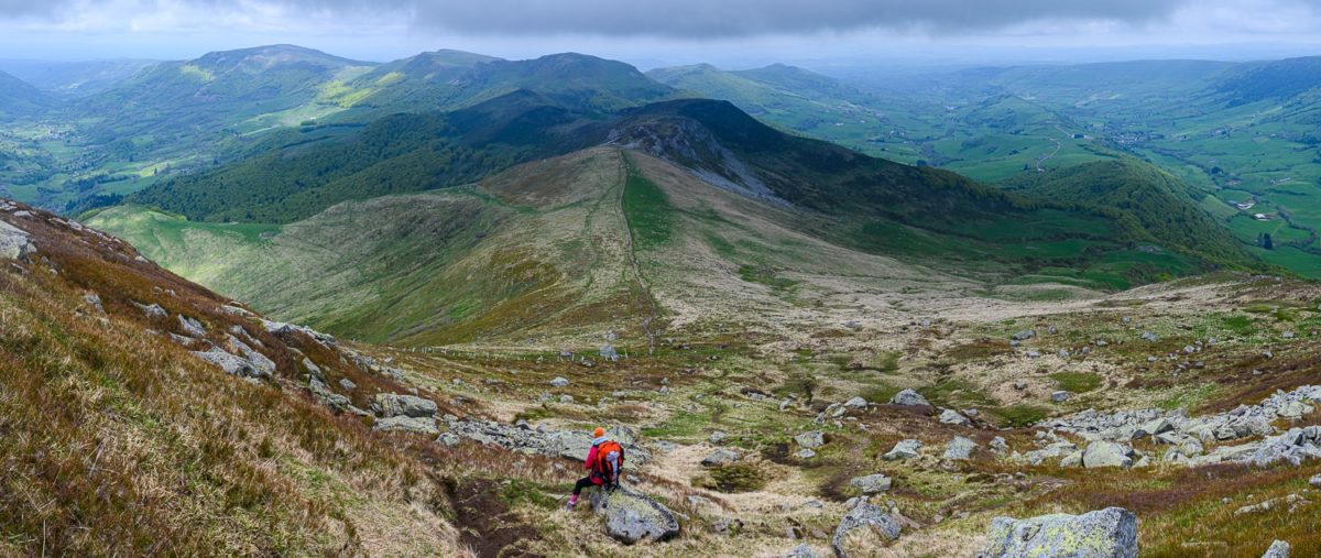 Vue panoramique sur le Cantal après le Puy Mary